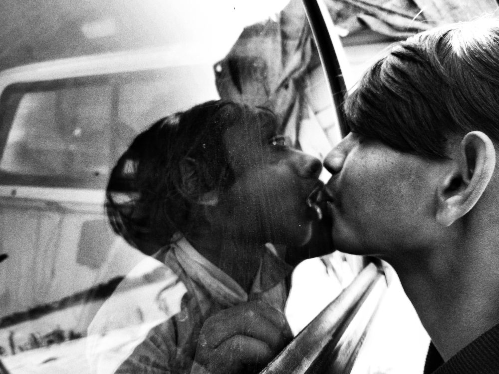 A piece of glass wall.