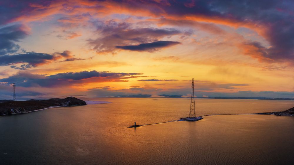 Панорама мыса Токаревского. Владивостока.