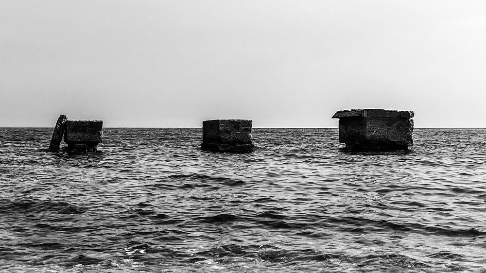 Remnants of an old harbour deck