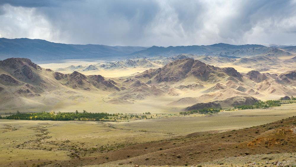 Вид с перевала. Тыва.