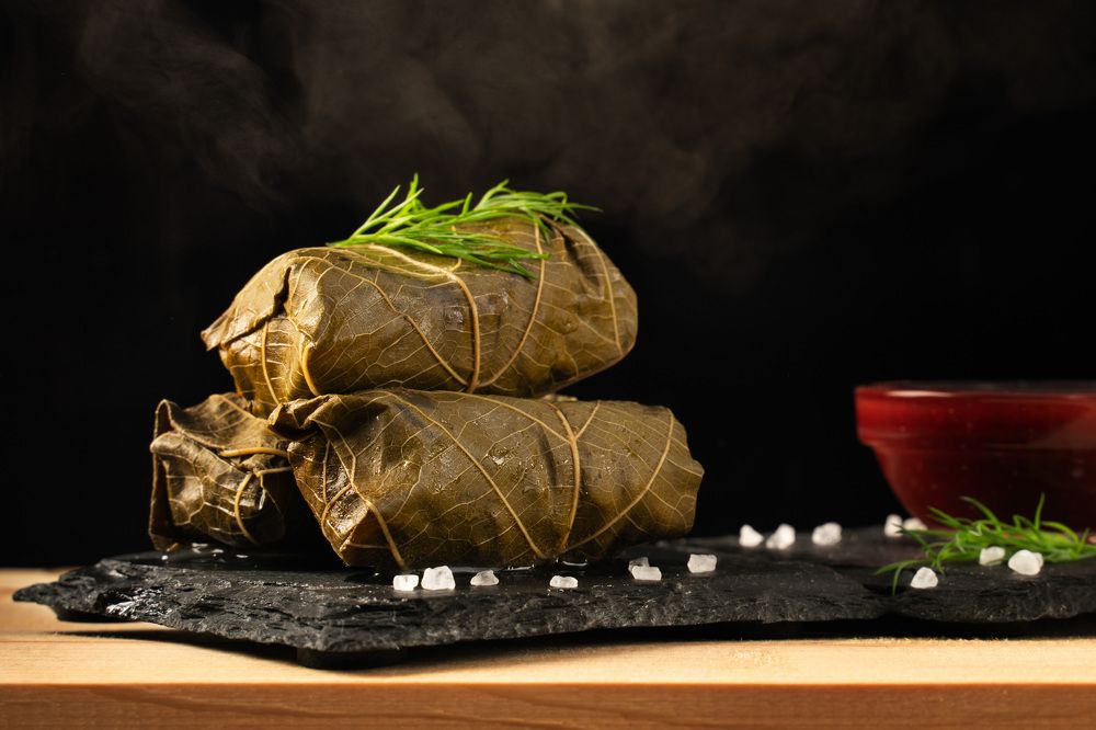 dolma on a wooden table