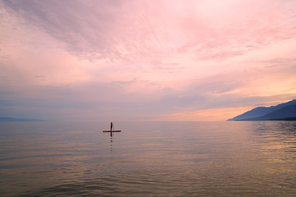 The girl with the paddle