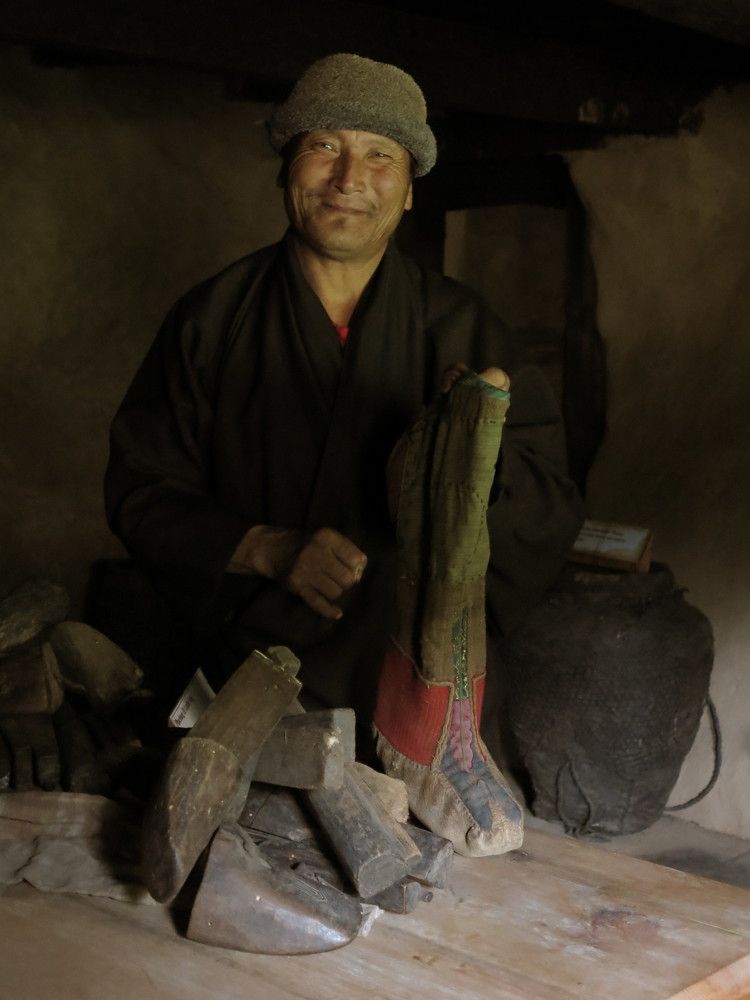 Traditional boot making in rural areas now consigned to museums.