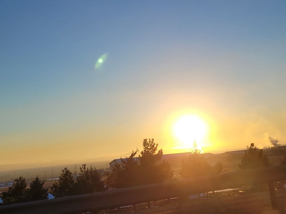 The moon is above the sun.