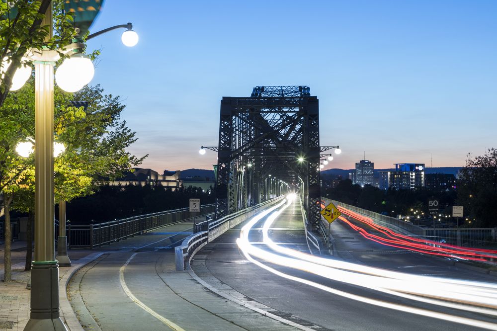 Alexandria bridge at blue hour