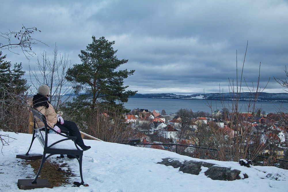 The woman on the Bench