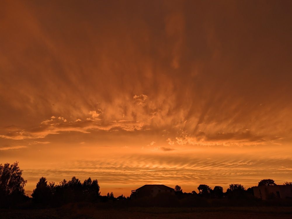 Evening colors of the sky