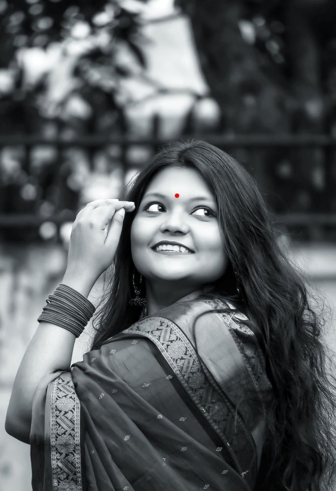 happiness shows in her eyes