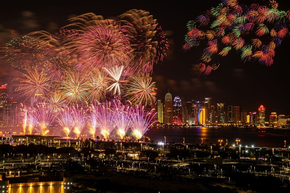 West bay Corniche Doha celebration Dec 2021