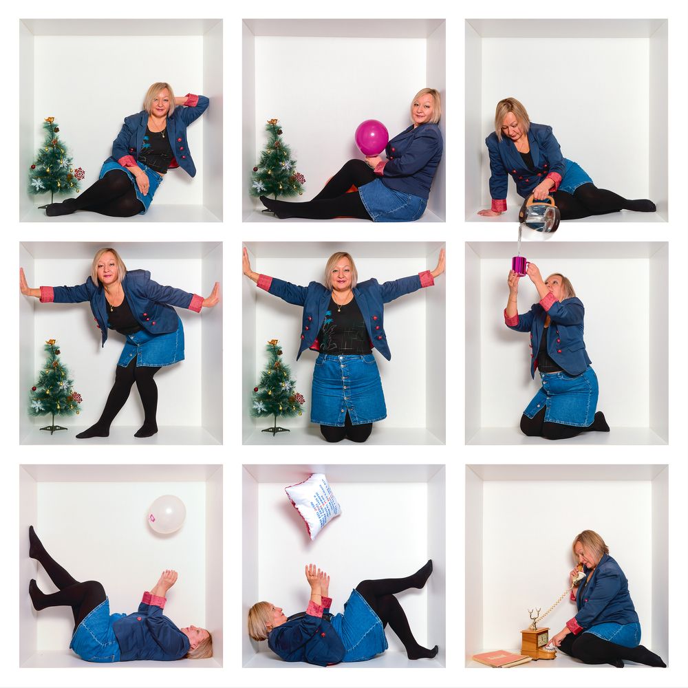 Праздничное фото в кубе