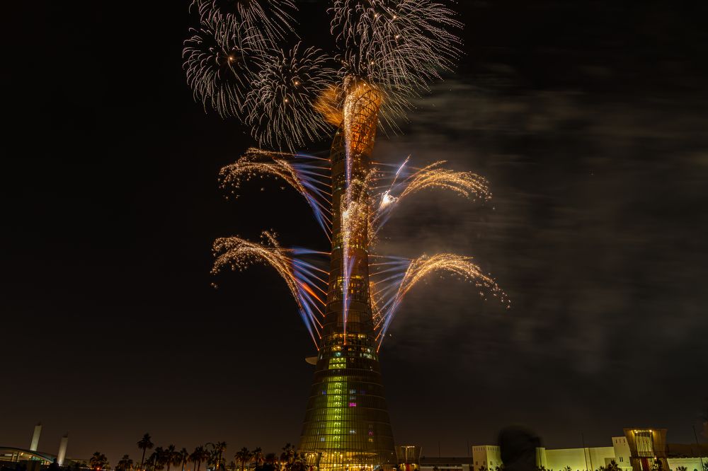 The torch hotel Doha fireworks
