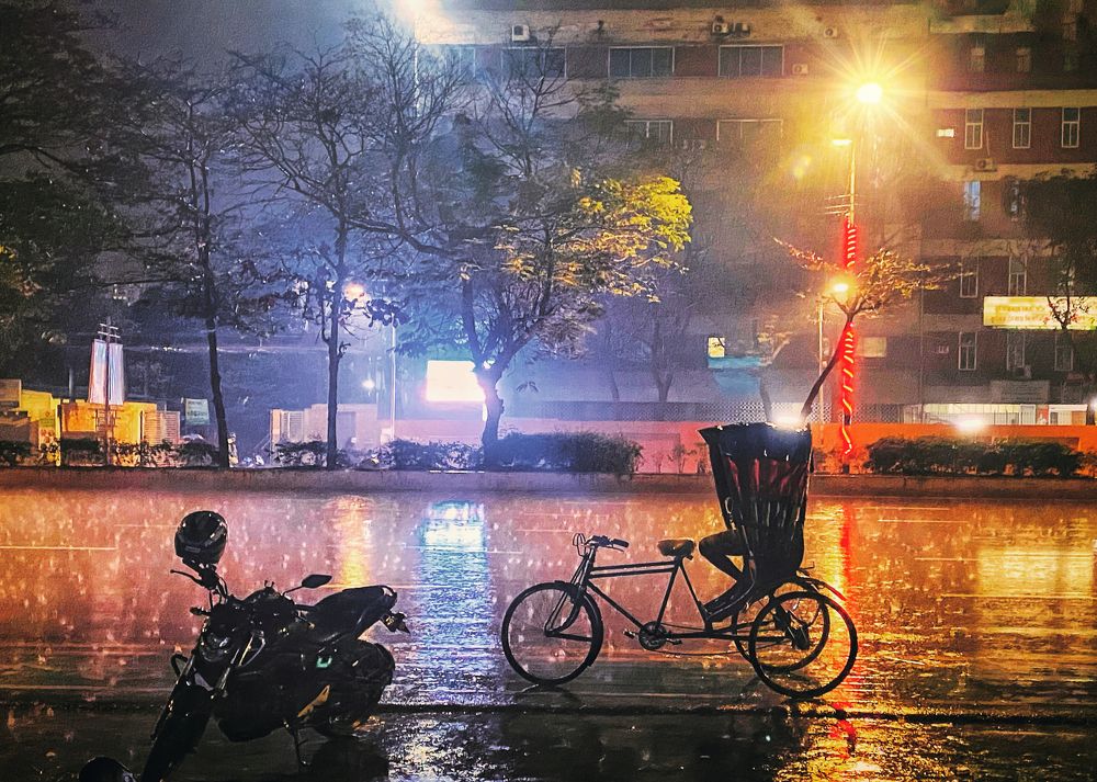 Sudden Rain in Urban area