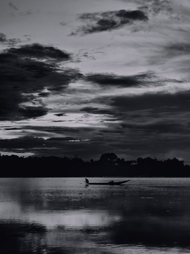 When a sudden storm arose in the river of the village