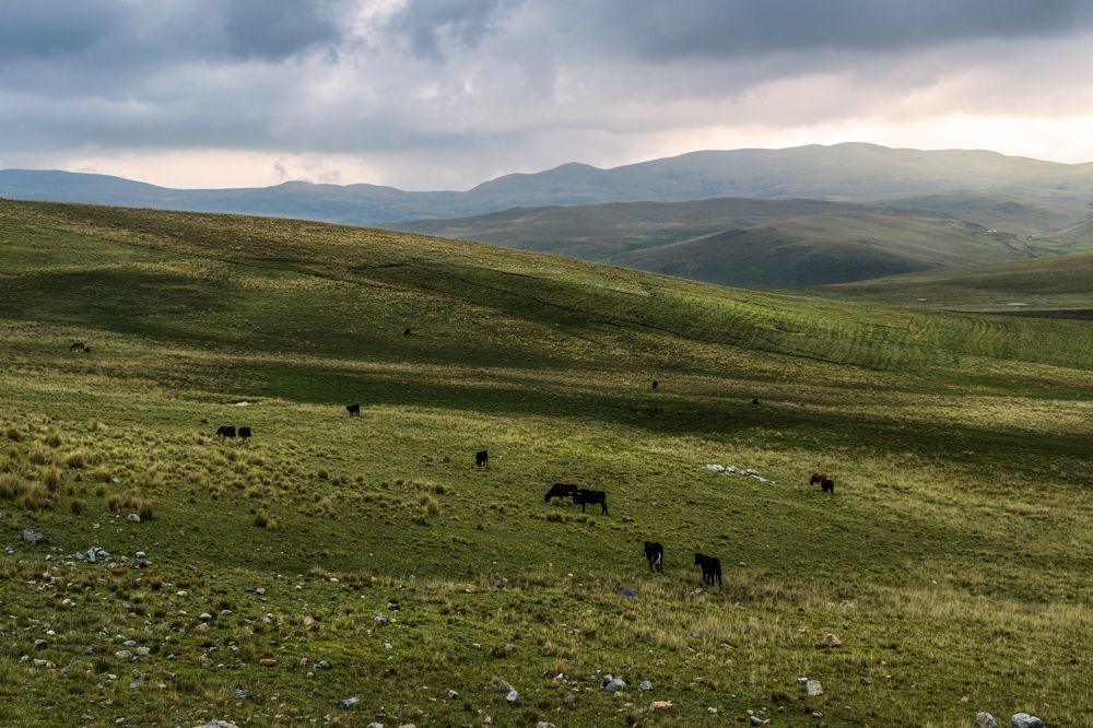 Amanecer sobre las montañas
