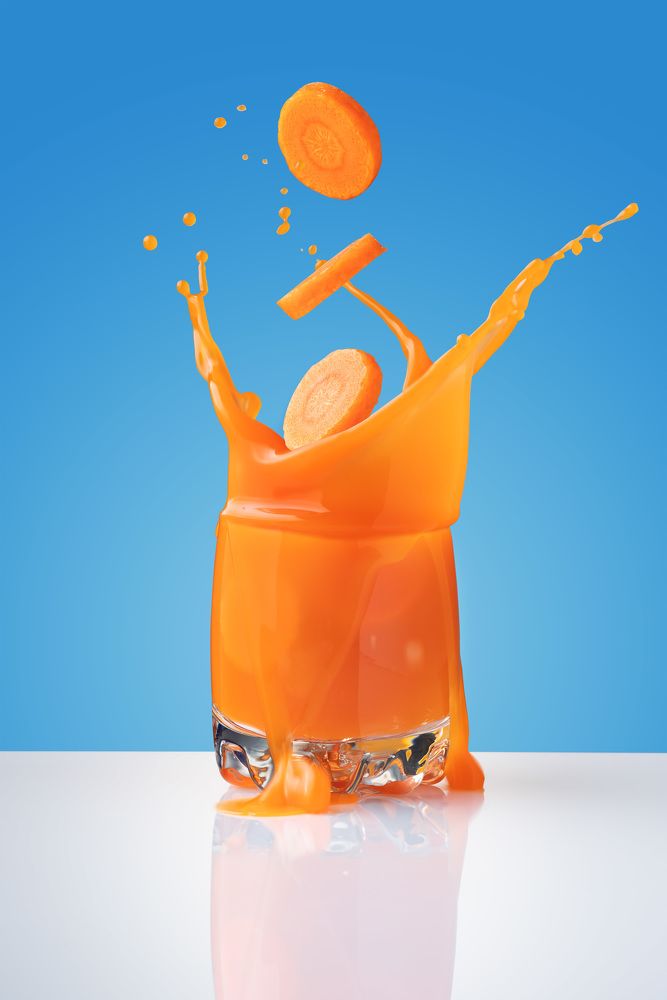 a glass of carrot juice