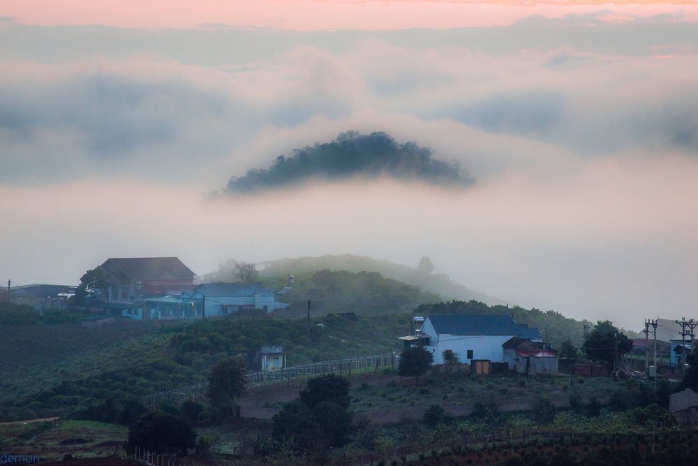 Houses and cloud