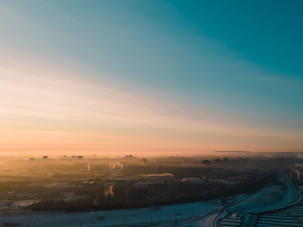 Beautiful "fog" in Chelyabinsk