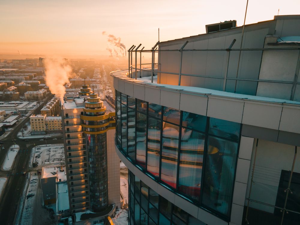 Beautiful dawn in Chelyabinsk