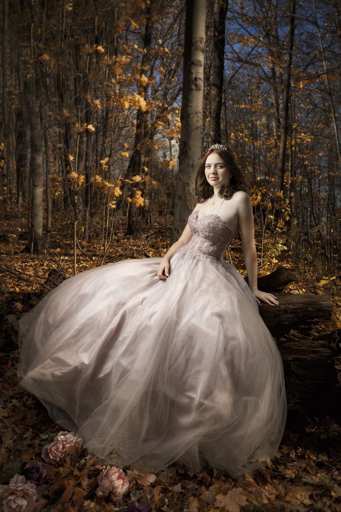Princess in the Fall Woodland