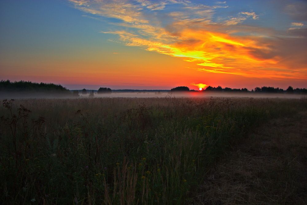 Утренний рассвет.