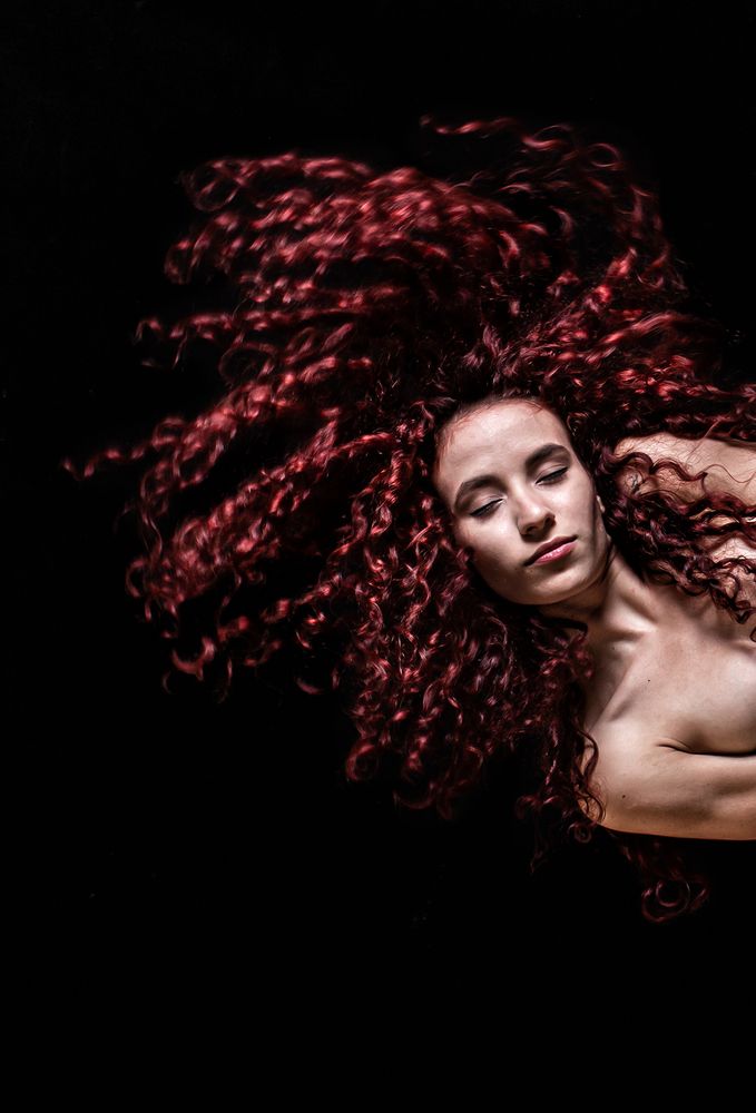 The girl with the red hair