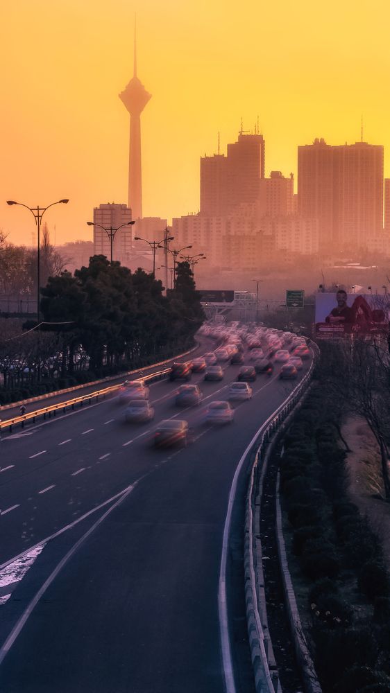 Sunset Behind the City