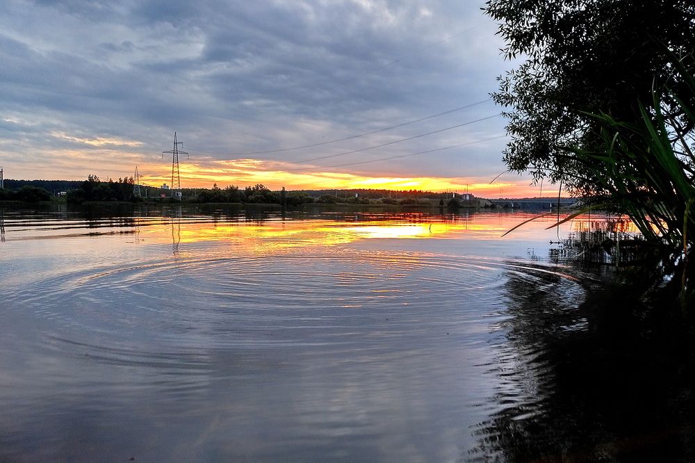 sunset at the end of summer