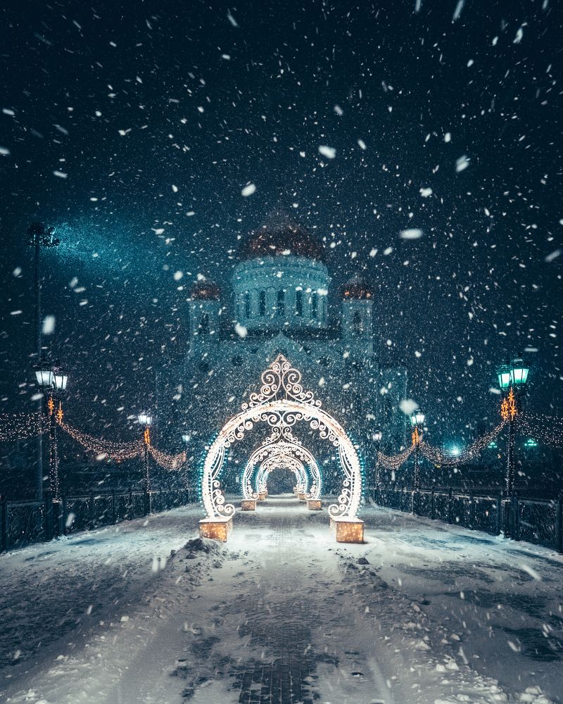 Снегопад в Москве