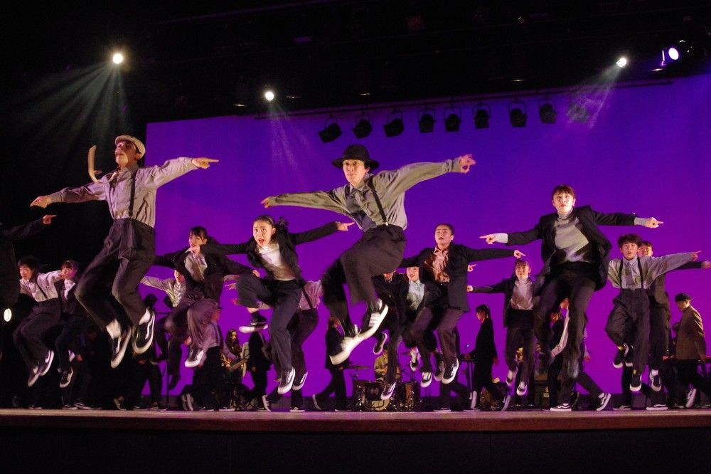 Dancing scene at a hip hop concert
