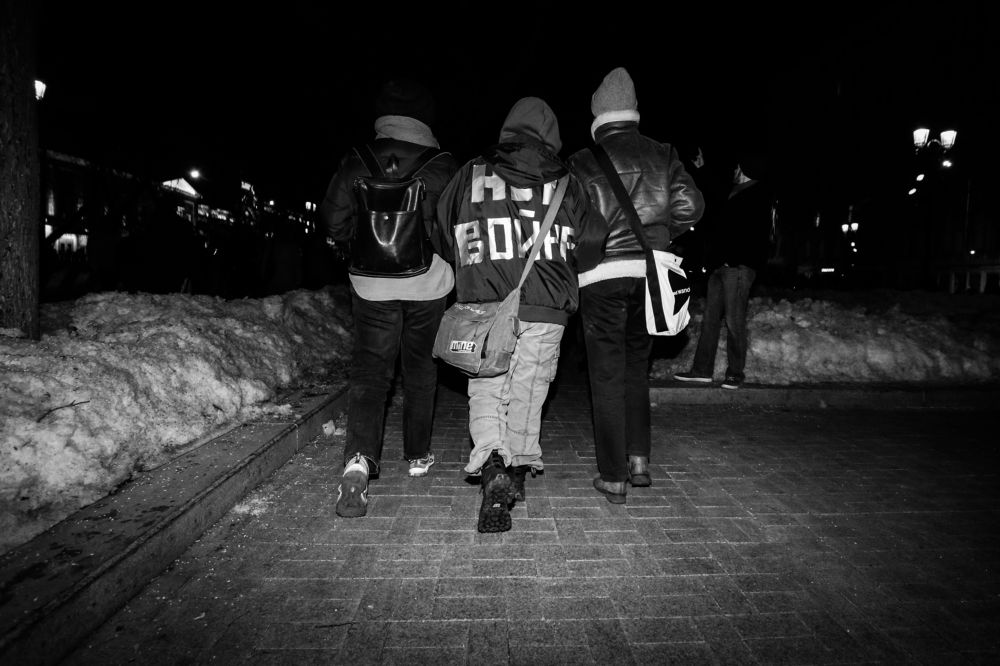 Несогласованная акция против военной операции на Украине