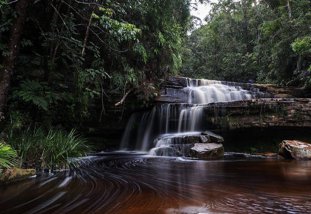 Giluk Falls at front view