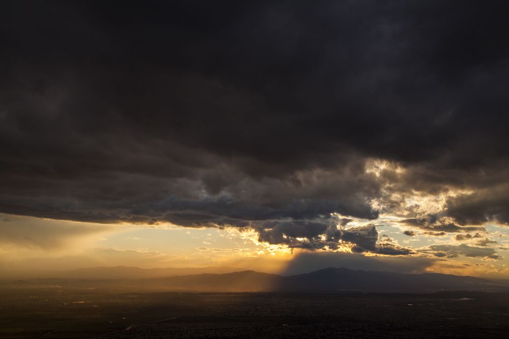 Karaj city after rain