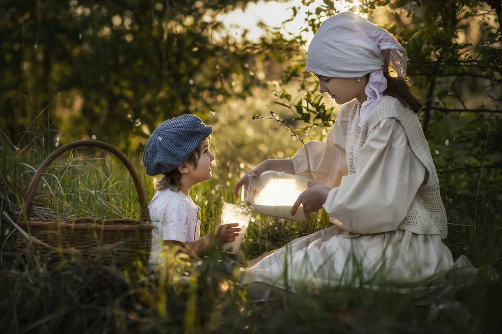 ужин летним вечером