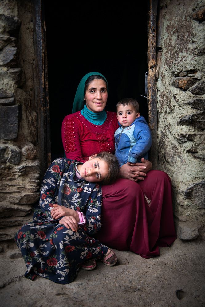 Mother and her children