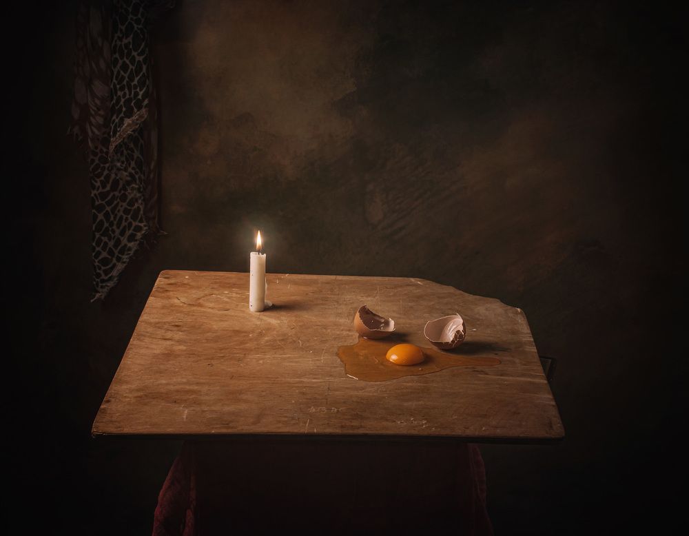 Egg and candle