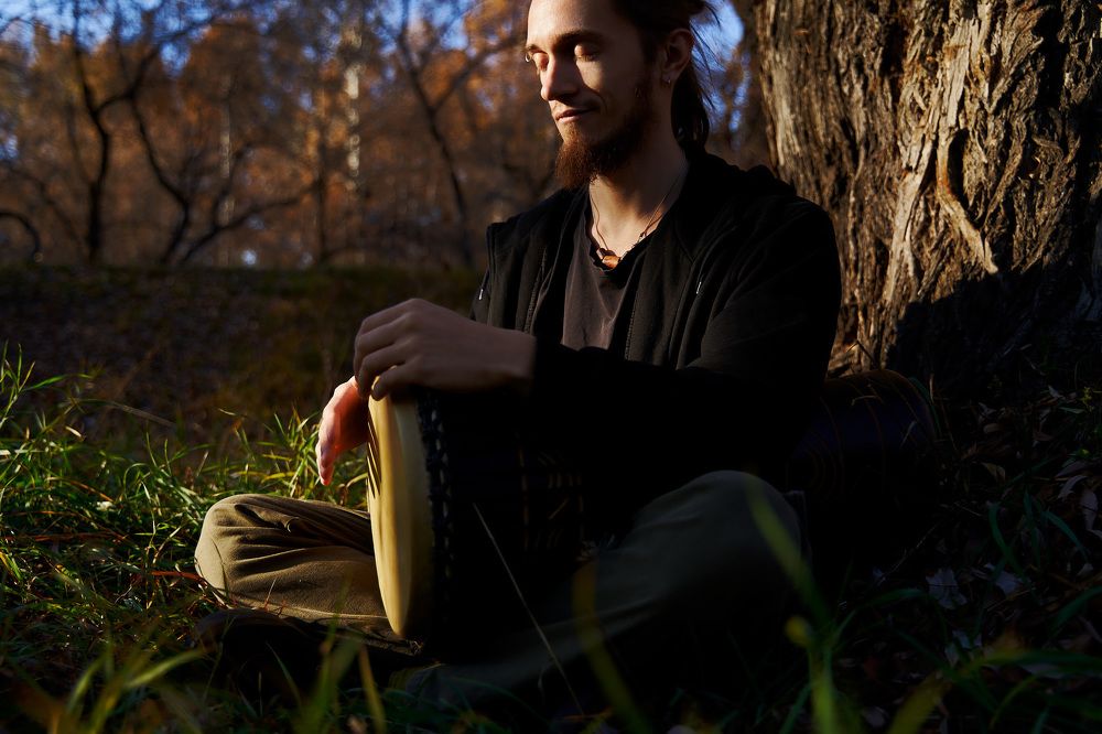 Медитация в лесу