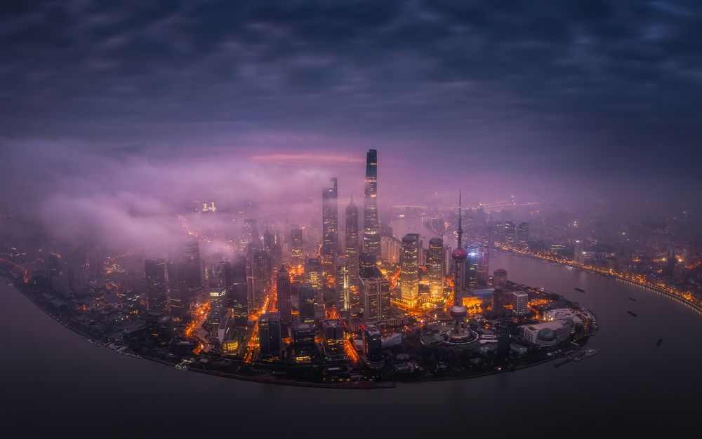 Aerial view of Shanghai