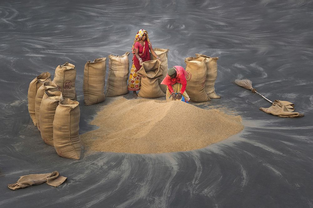 women work with patterns