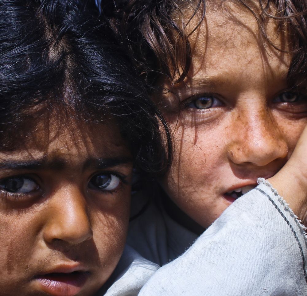 Two faces in one frame