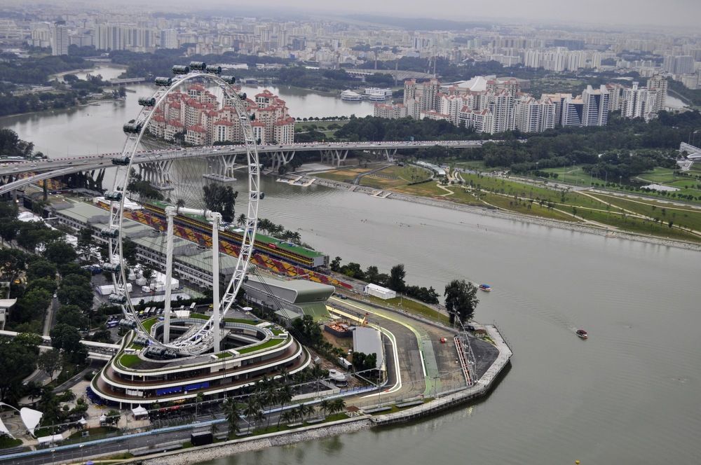 Panoramic view from Marina Bay Sands, Singapore