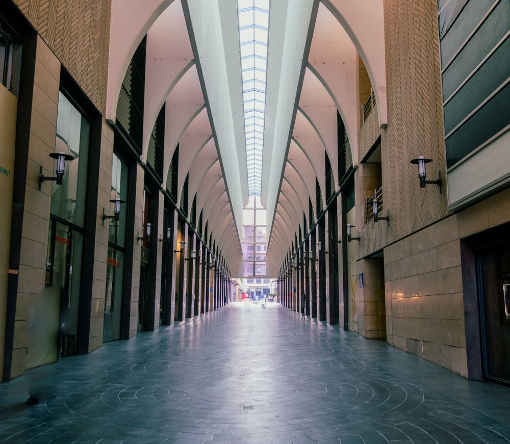 empty hallway at a mall