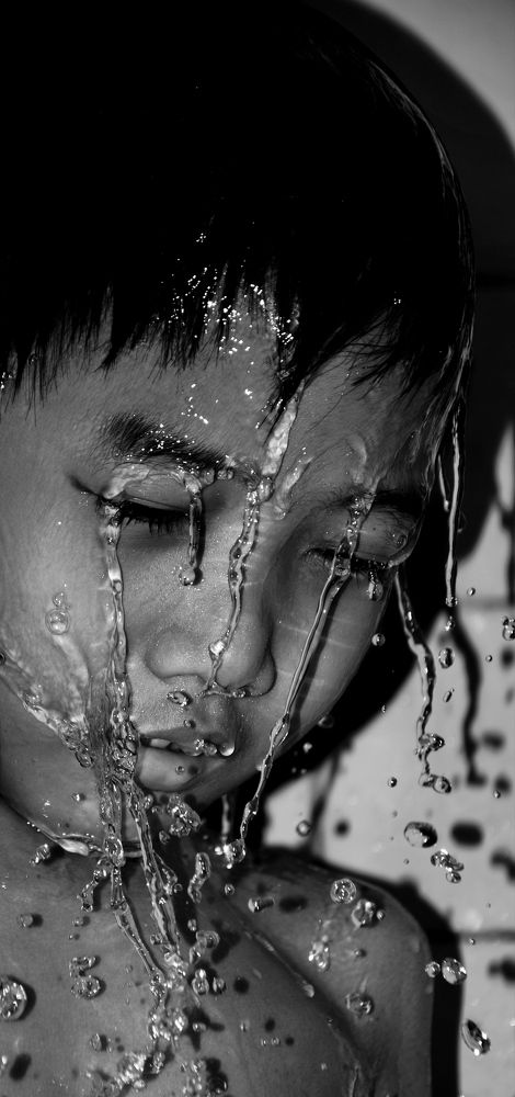 A Boy Take a Shower