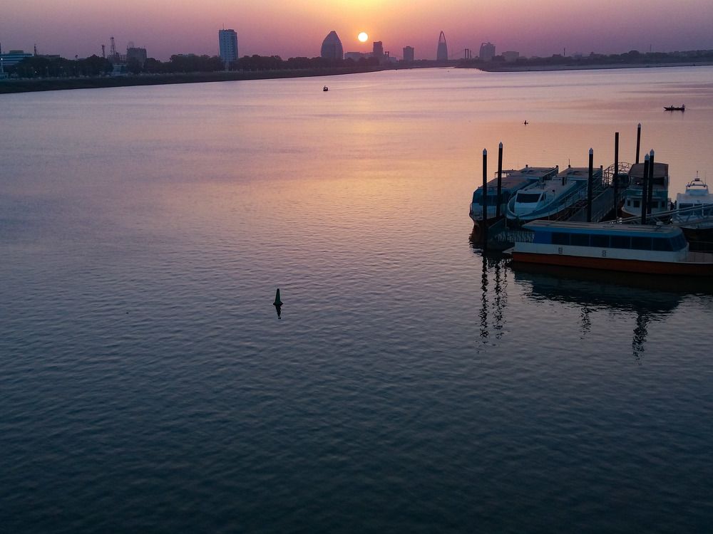 Khartoum city at sunset