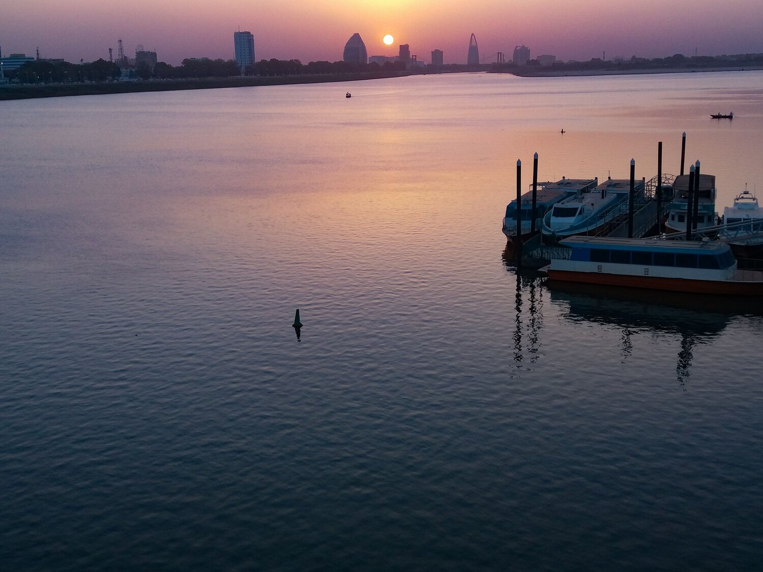 Khartoum city at sunset