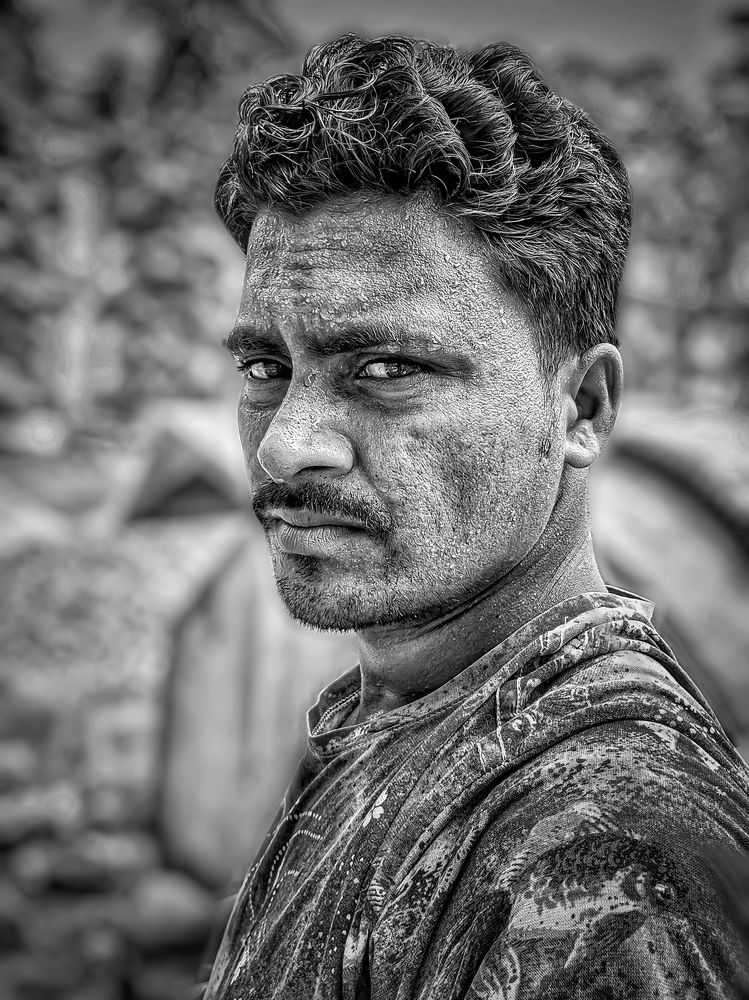 The look of a hardworking man