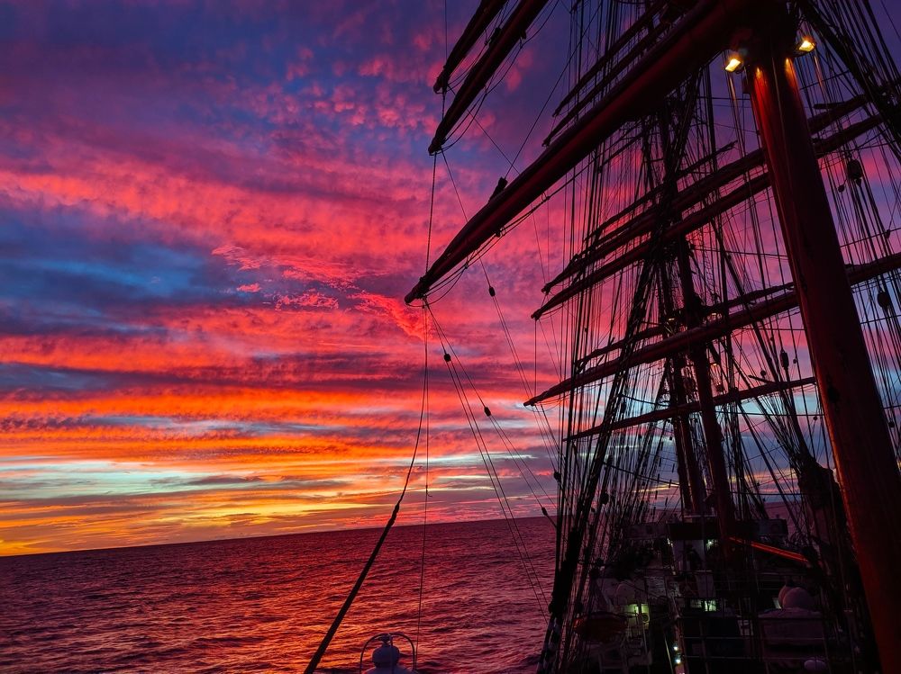 Sunset in India Ocean