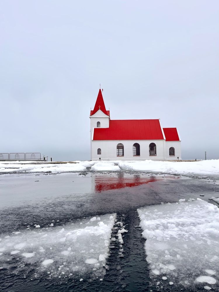 Ingjaldsholl Church in Vic, Myrdal, Iceland.