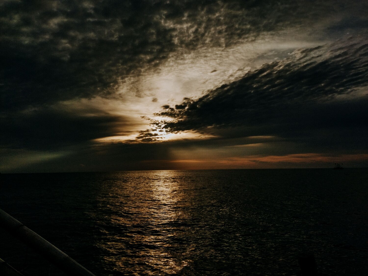 Sunset at the middle sea