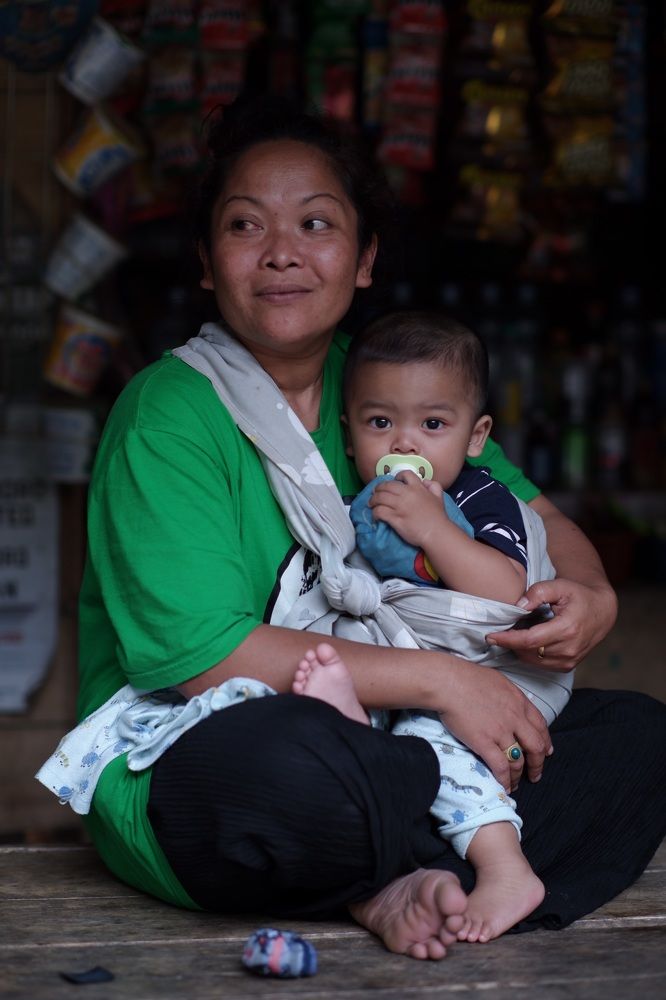 Portrait of Mother with her son
