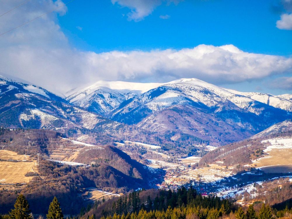 View of the hills and mountains